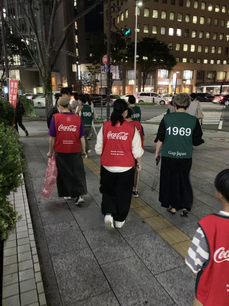 秋の仙台夜掃除画像