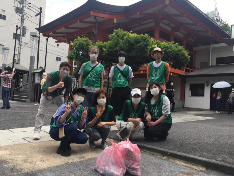 6月の神楽坂お掃除画像