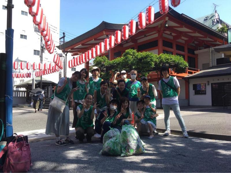 7月の神楽坂お掃除画像