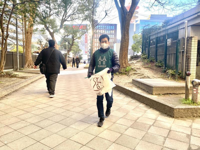 沖縄のヒッチハイカーも参加⭐︎土曜そうじ画像