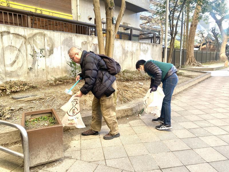 沖縄のヒッチハイカーも参加⭐︎土曜そうじ画像