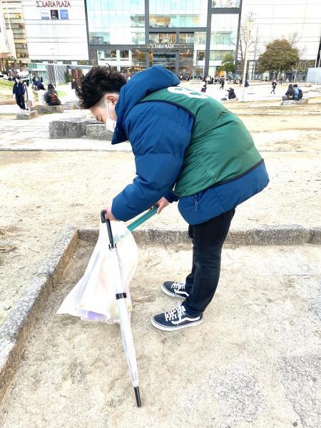 沖縄のヒッチハイカーも参加⭐︎土曜そうじ画像