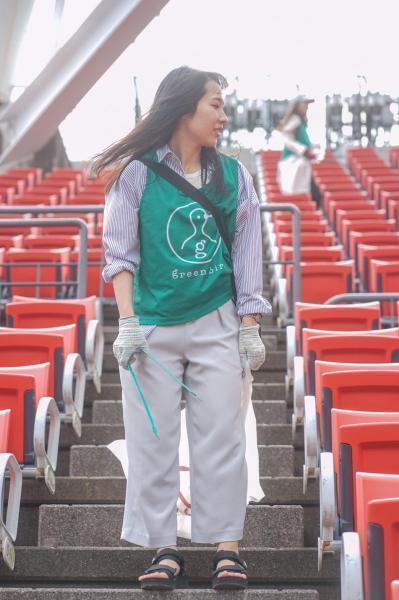 ロアッソ熊本　会場そうじ画像