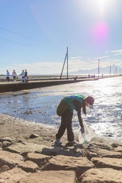 ジンベエ像Beach Cleanコラボ掃除開催！画像