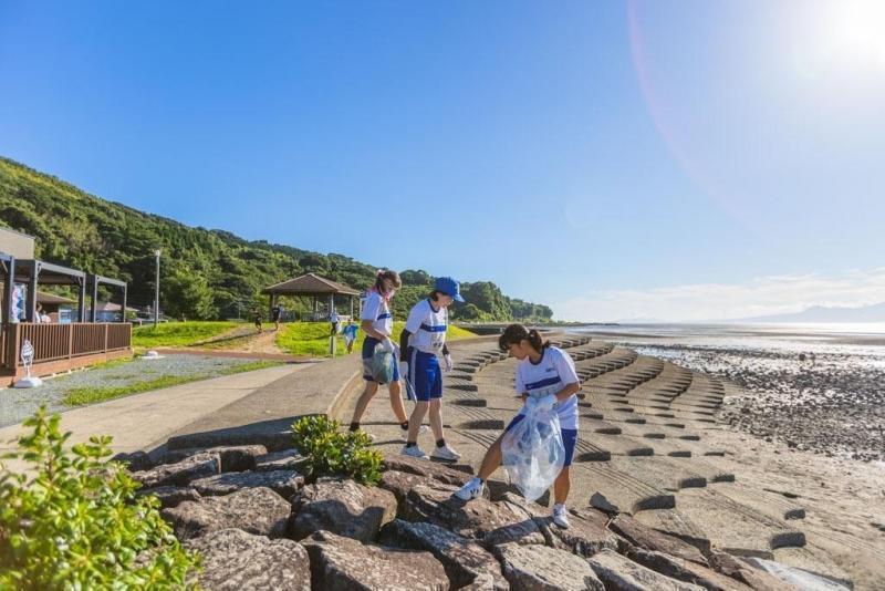 ジンベエ像Beach Cleanコラボ掃除開催！画像