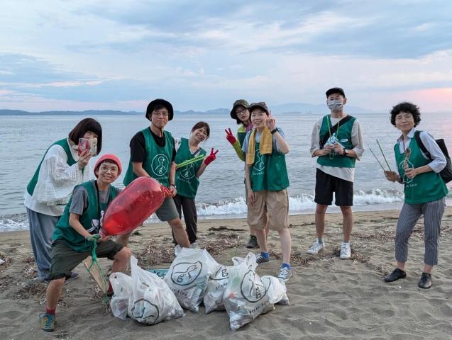 海のイブニングおそうじ