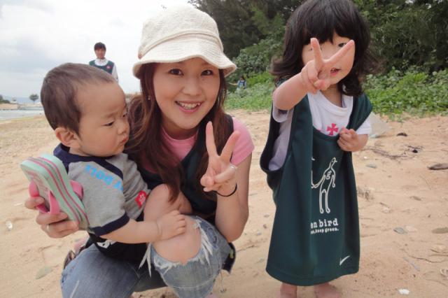 恩納チーム　海浜公園ビーチクリーン画像