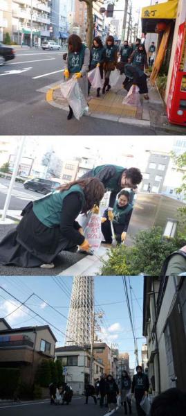 AIGスター生命のみなさんと錦糸町そうじを行ないました。画像